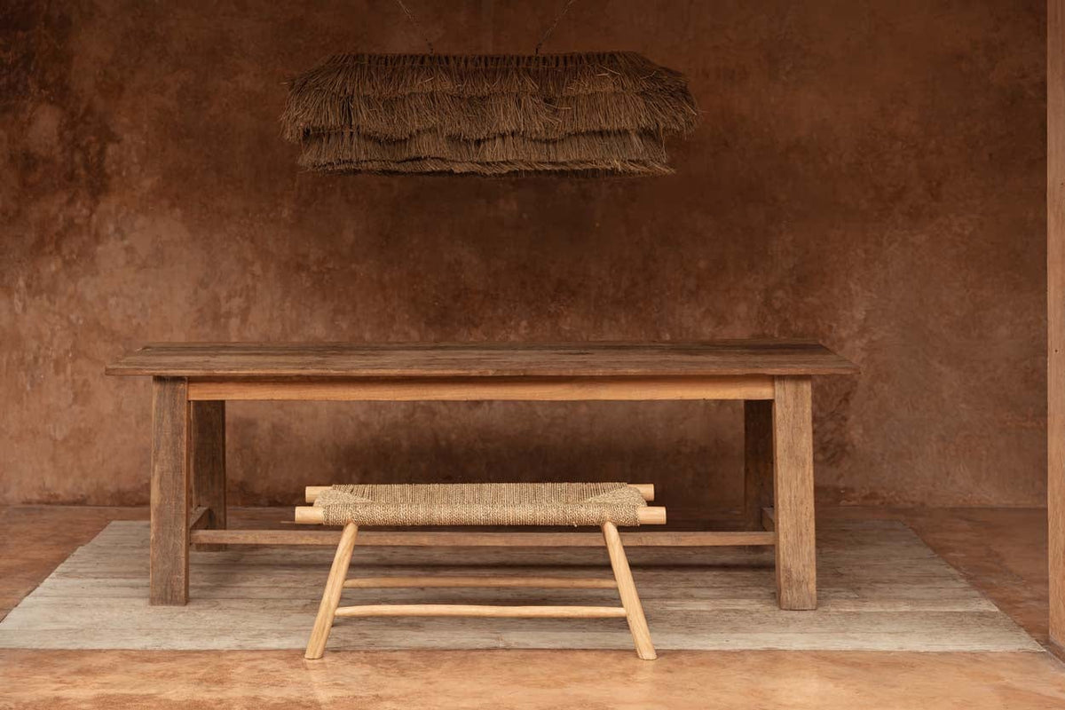 Suspension en jonc de mer tressé beige 140cm Nyang Nyang - Bazar Bizar — vue 8