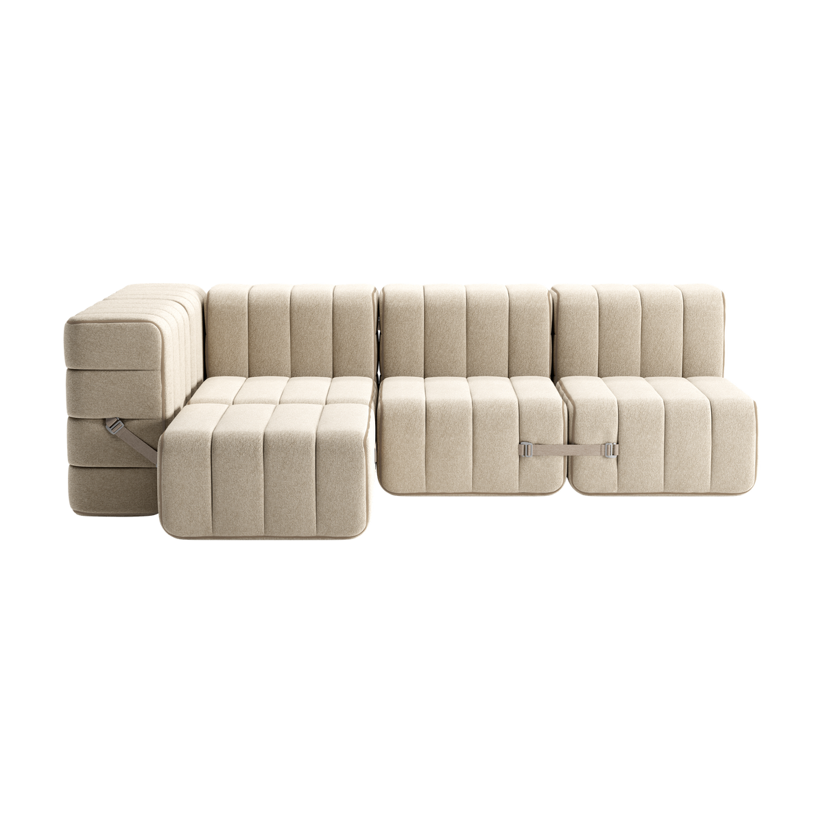 Canapé en tissu Jet gris 238x170x68cm Curt - Ambivalenz — vue 4