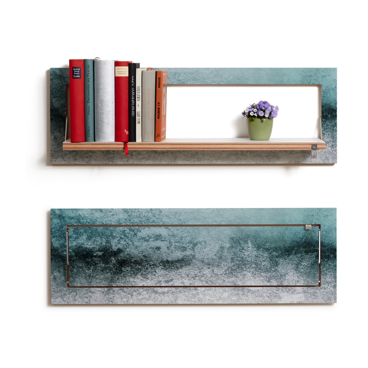 Étagère murale en bouleau bleu 27x18x80cm Fläpps Snowdreamer - Ambivalenz — vue 2