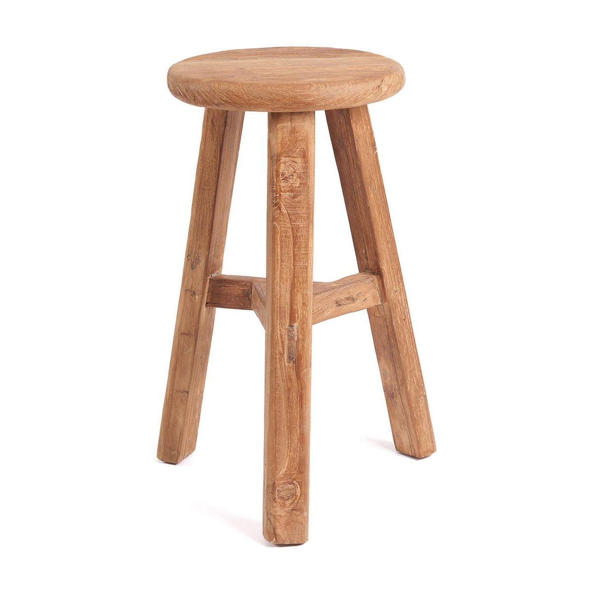Tabouret de bar de jardin en teck massif naturel 44x44x70cm Fusuma - Bazar Bizar — vue 10