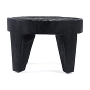 Table basse ronde en bois de suar noir 61x61x40cm Madero - Bazar Bizar