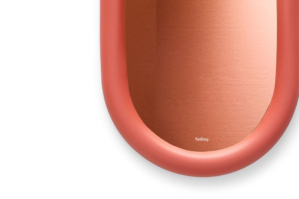 Miroir mural ovale en mousse souple terracotta 35cm Mirage Loop - Fatboy — vue 5