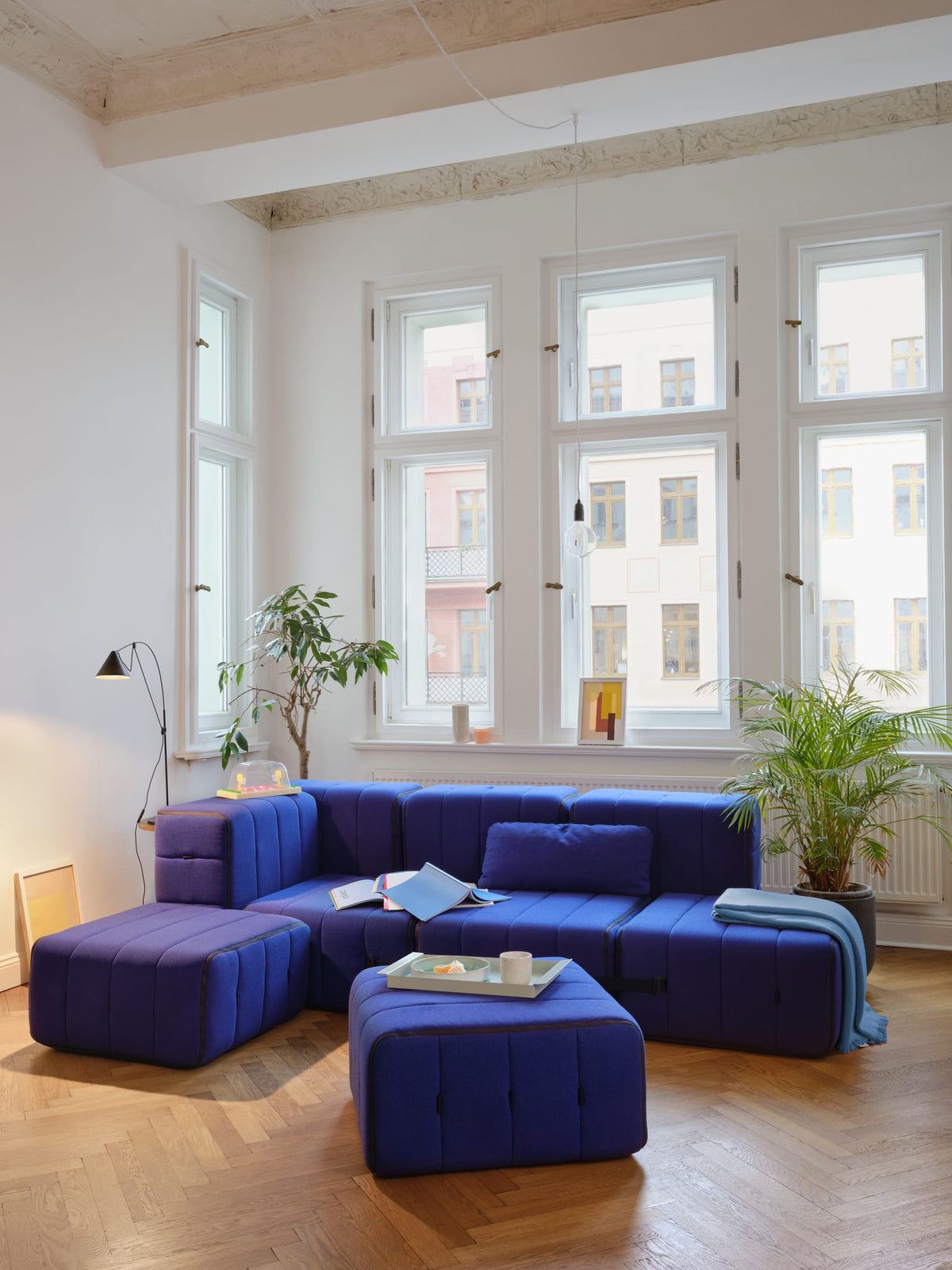 Canapé en tissu Jet bleu foncé 238x170x68cm Curt - Ambivalenz — vue 3