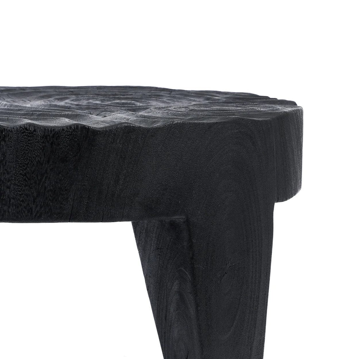 Table basse ronde en bois de suar noir 61x61x40cm Madero - Bazar Bizar — vue 6