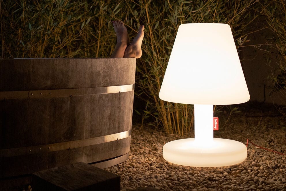 Lampadaire de jardin en plastique blanc 90cm Edison the Grand Smart - Fatboy — vue 2
