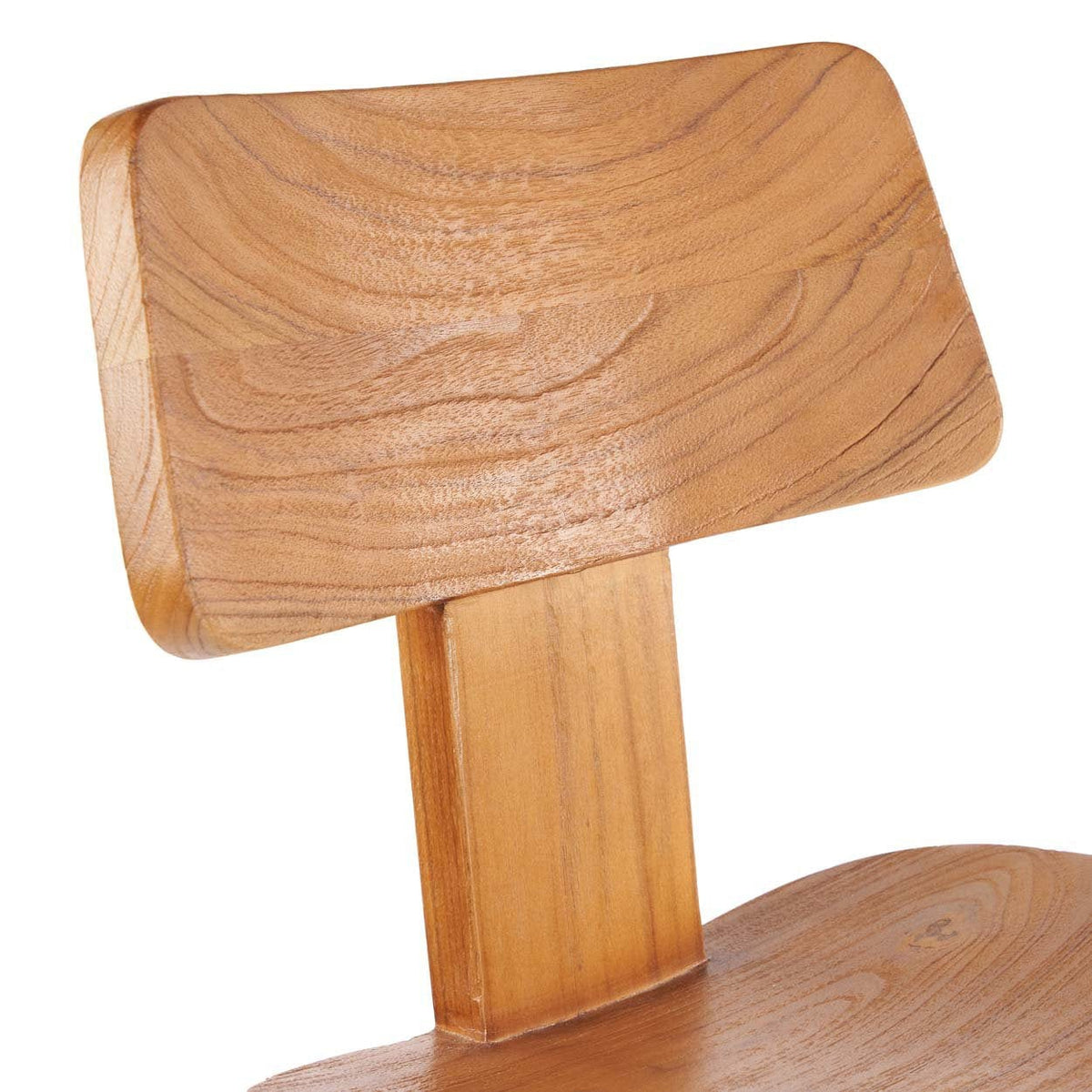 Chaise de bar en teck massif naturel 51x47x109cm LovYa - Bazar Bizar — vue 4