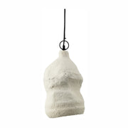 Suspension artisanale en papier-maché blanc 21cm Moloko - Bazar Bizar
