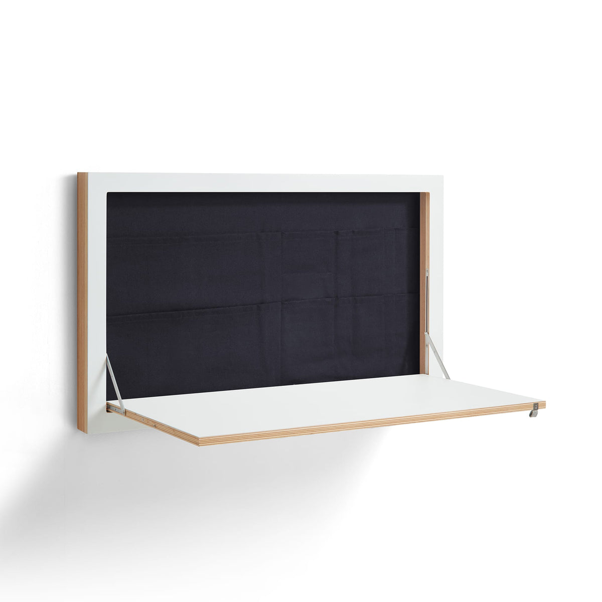Secrétaire mural en bouleau blanc 60x55x100cm Fläpps - Ambivalenz