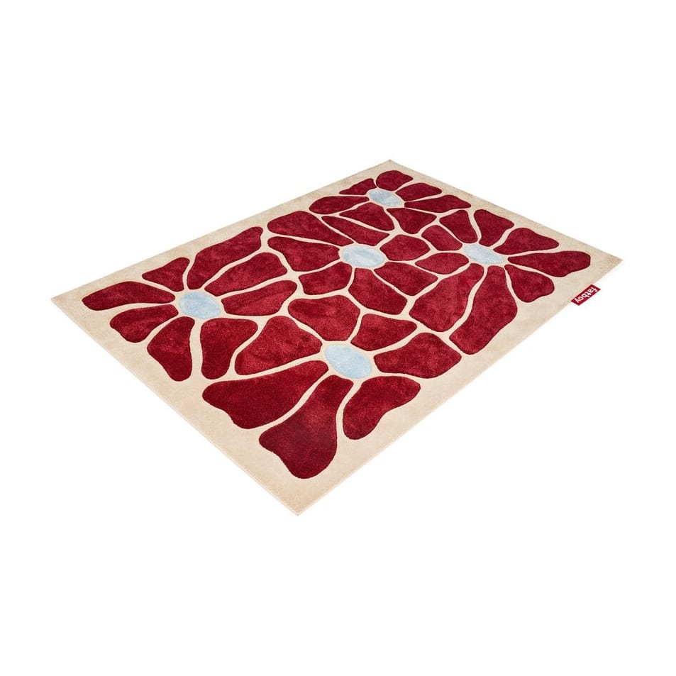 Tapis rectangulaire en tissu imprimé floral bordeaux 290x200cm Carpet Grand Groovy Bloom - Fatboy — vue 5