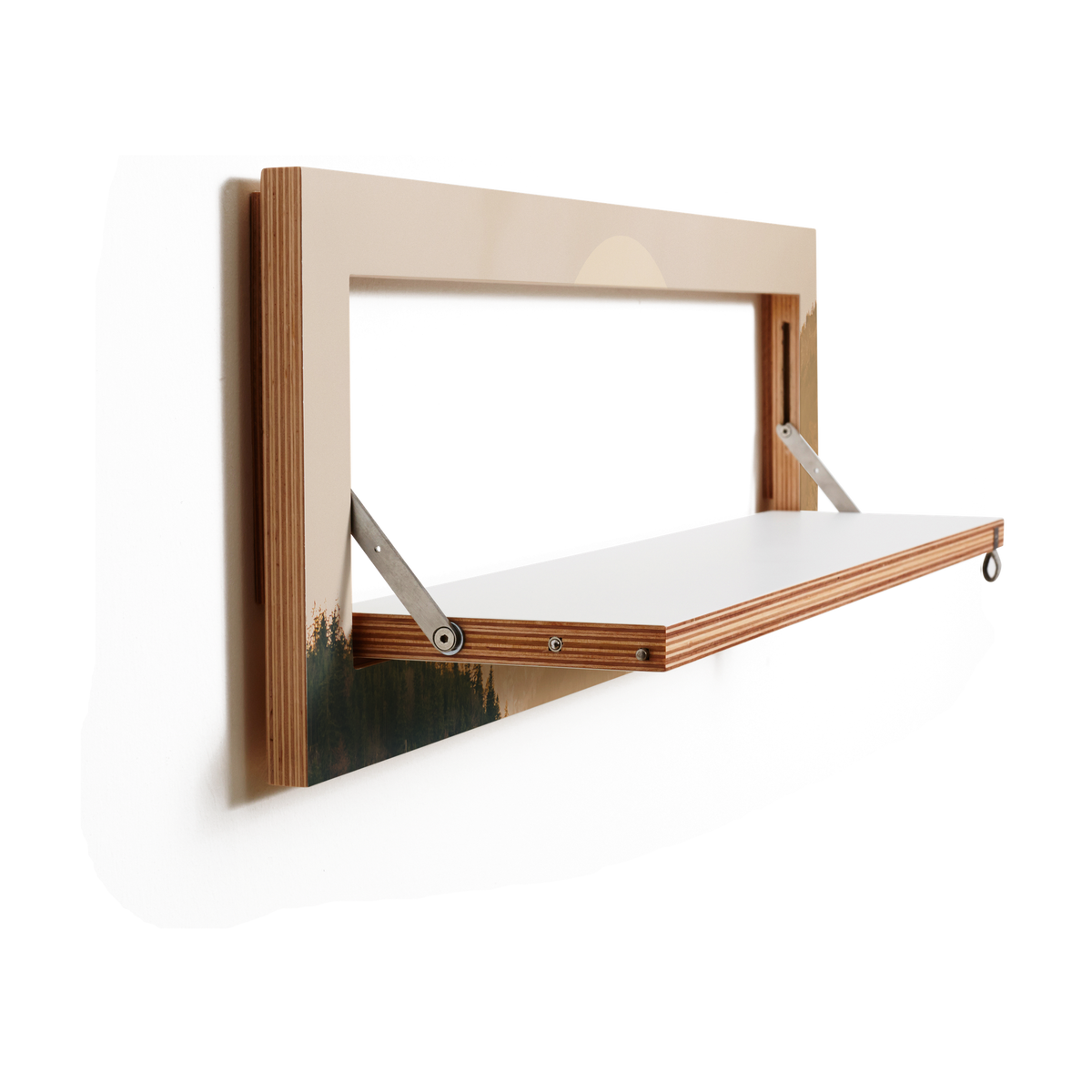 Étagère murale en bouleau beige 27x18x80cm Fläpps Alps - Ambivalenz