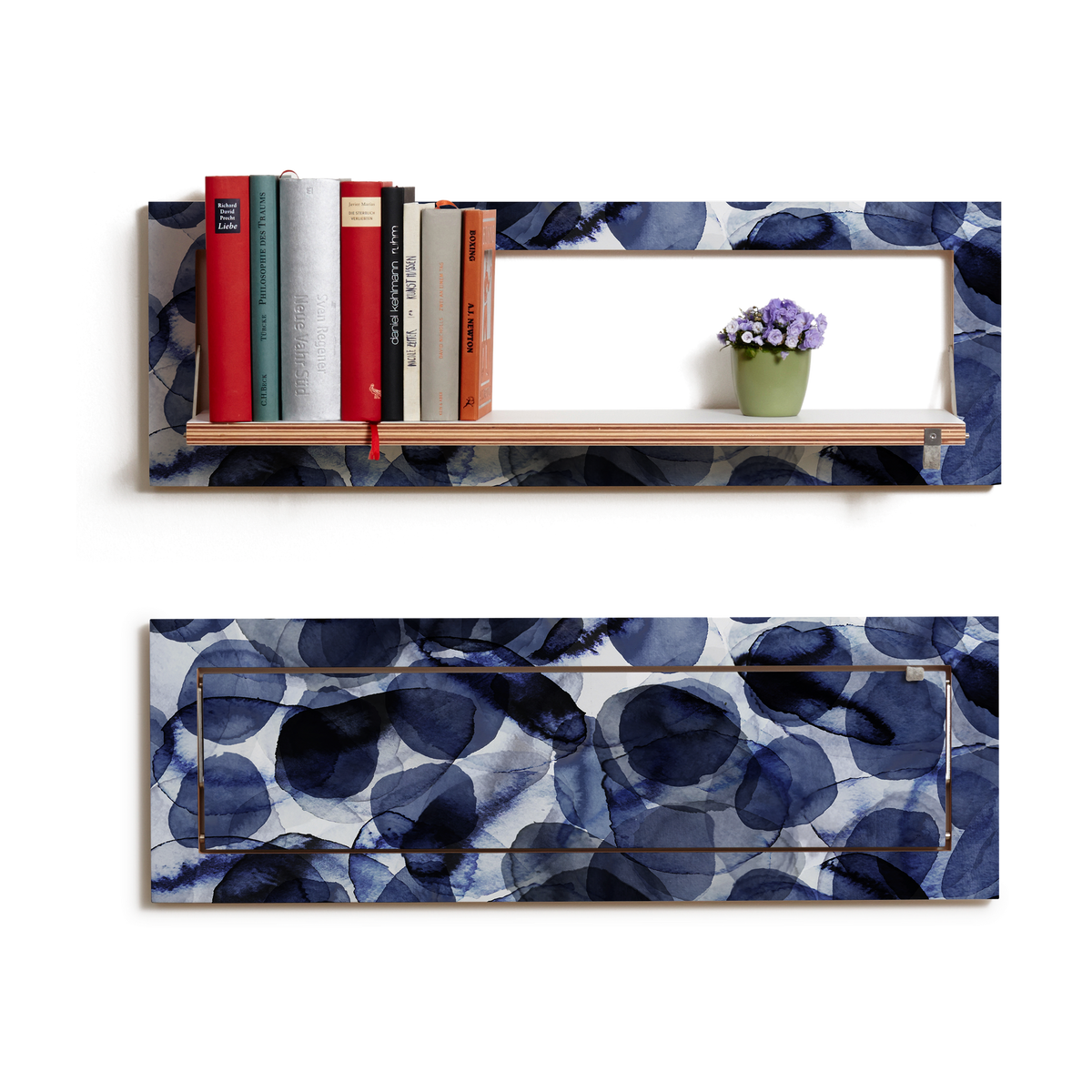 Étagère murale en bouleau bleu 27x18x80cm Fläpps Bubbles Indigo - Ambivalenz — vue 2