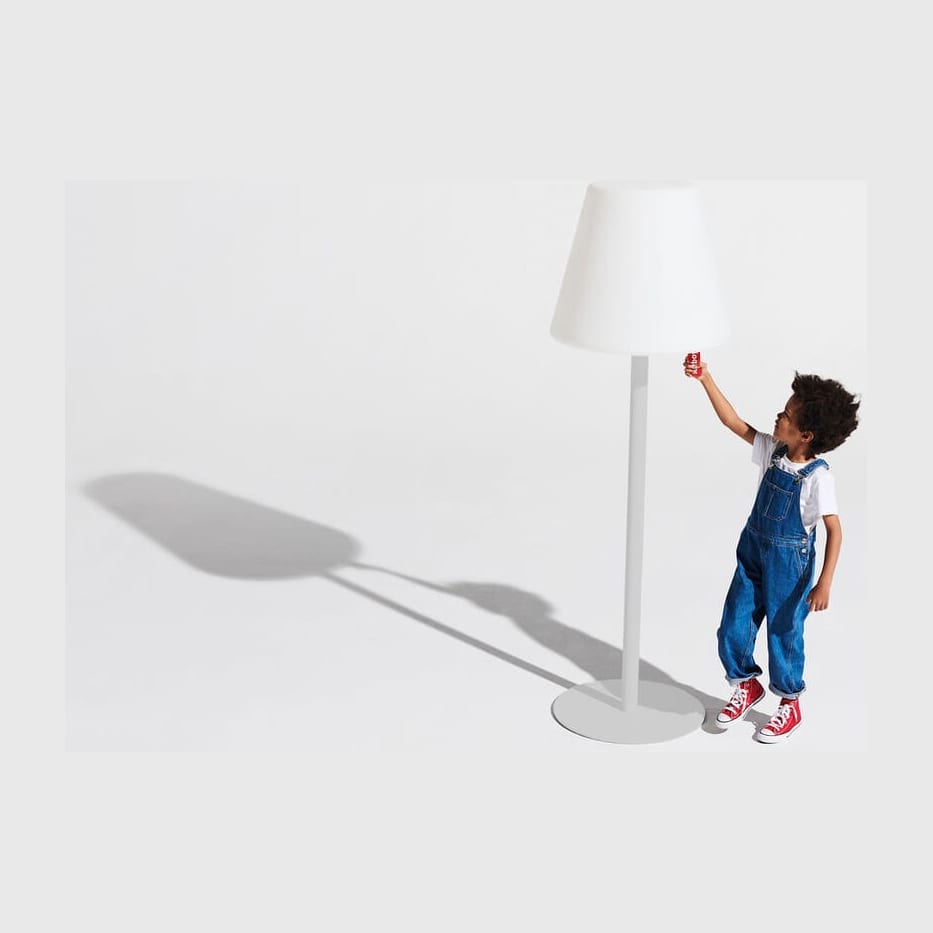 Lampadaire de jardin en métal gris clair 182cm Edison the Giant - Fatboy — vue 2