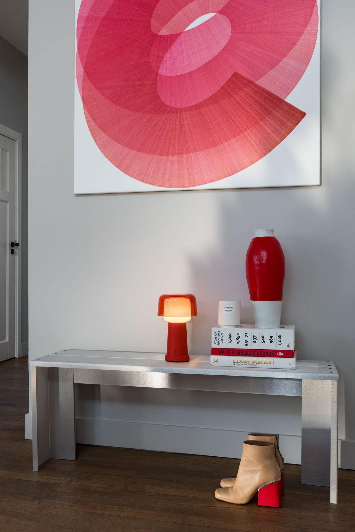 Lampe de table sans fil en métal rouge 27,5cm Revolve - Fatboy — vue 4