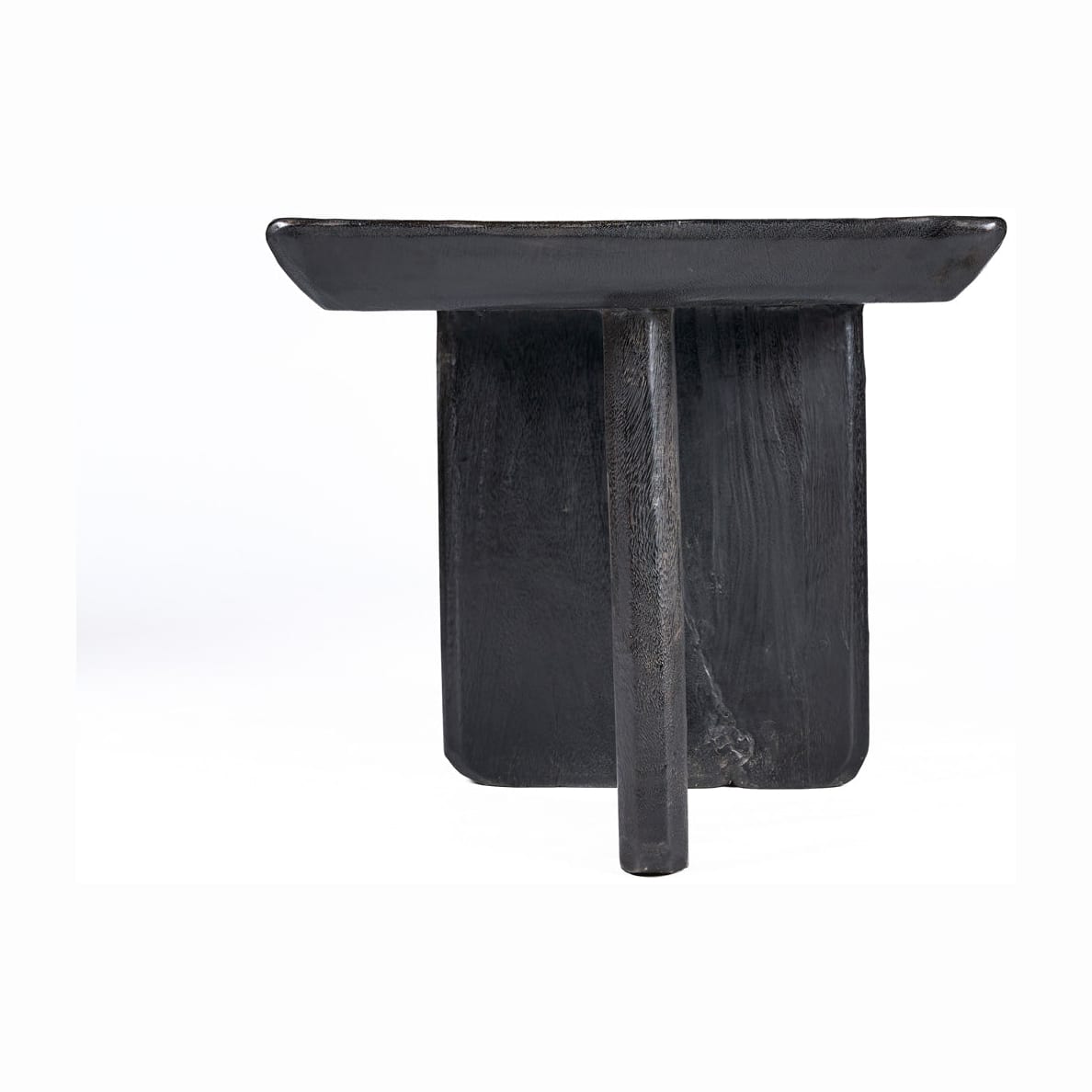 Table basse rectangulaire en bois de manguier massif noir 100x50x45cm Obsidian - Bazar Bizar — vue 6