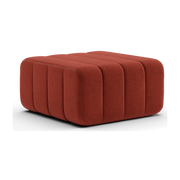 Module en tissu Dama en laine recyclée rouge 68x68x34cm Curt - Ambivalenz