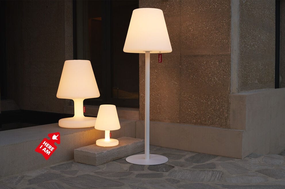 Lampadaire de jardin en plastique blanc 90cm Edison the Grand Smart - Fatboy — vue 6