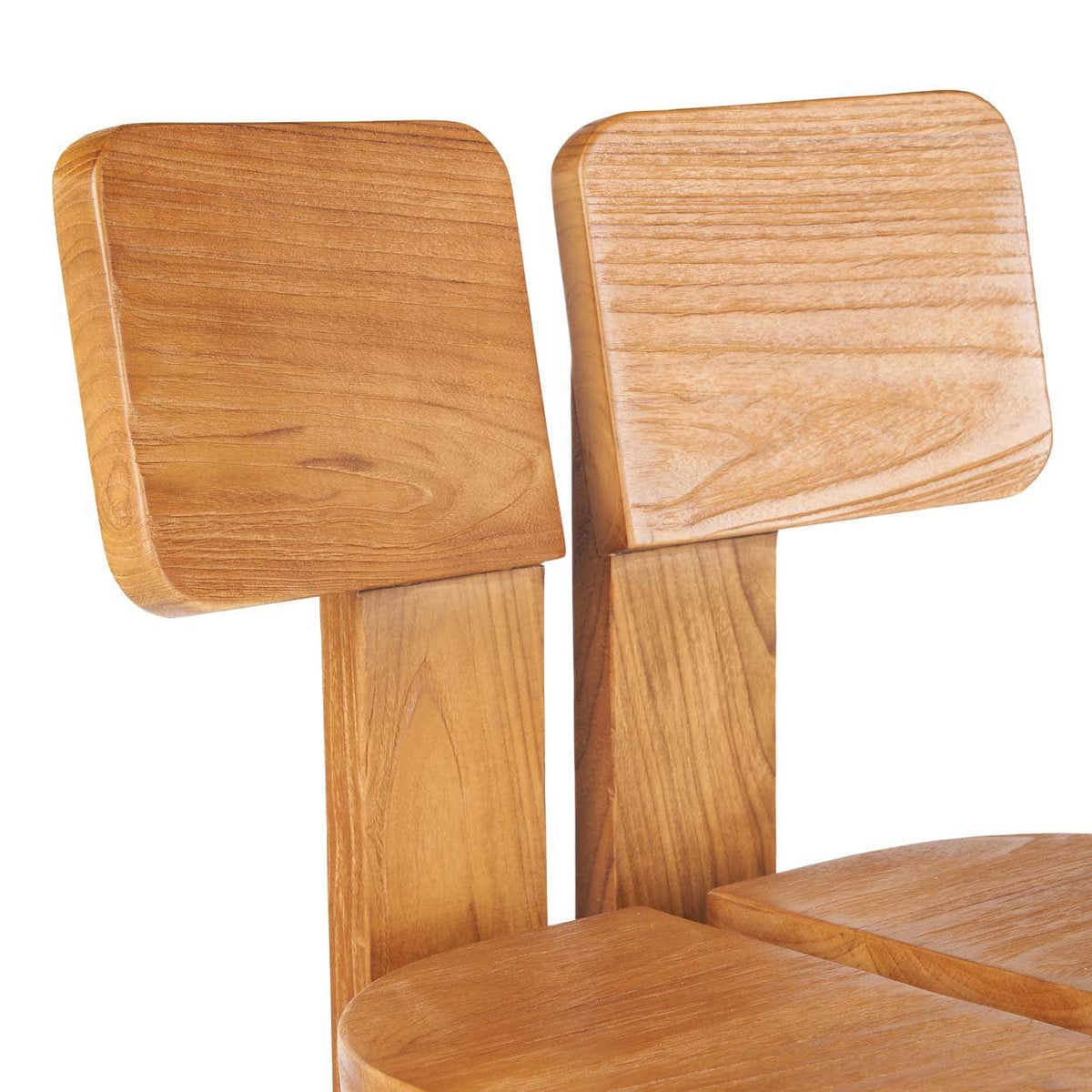 Tabouret de bar en teck massif naturel marron 46x58x108cm Sama Sama - Bazar Bizar — vue 5