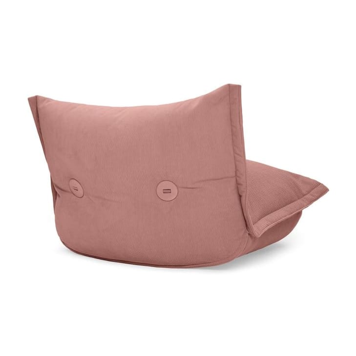Fauteuil lounge en tissu côtelé rose 102x85x75cm BonBaron Slim - Fatboy — vue 4
