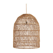 Suspension ronde en fibre tressée naturelle beige 55cm Xiomara - Bazar Bizar