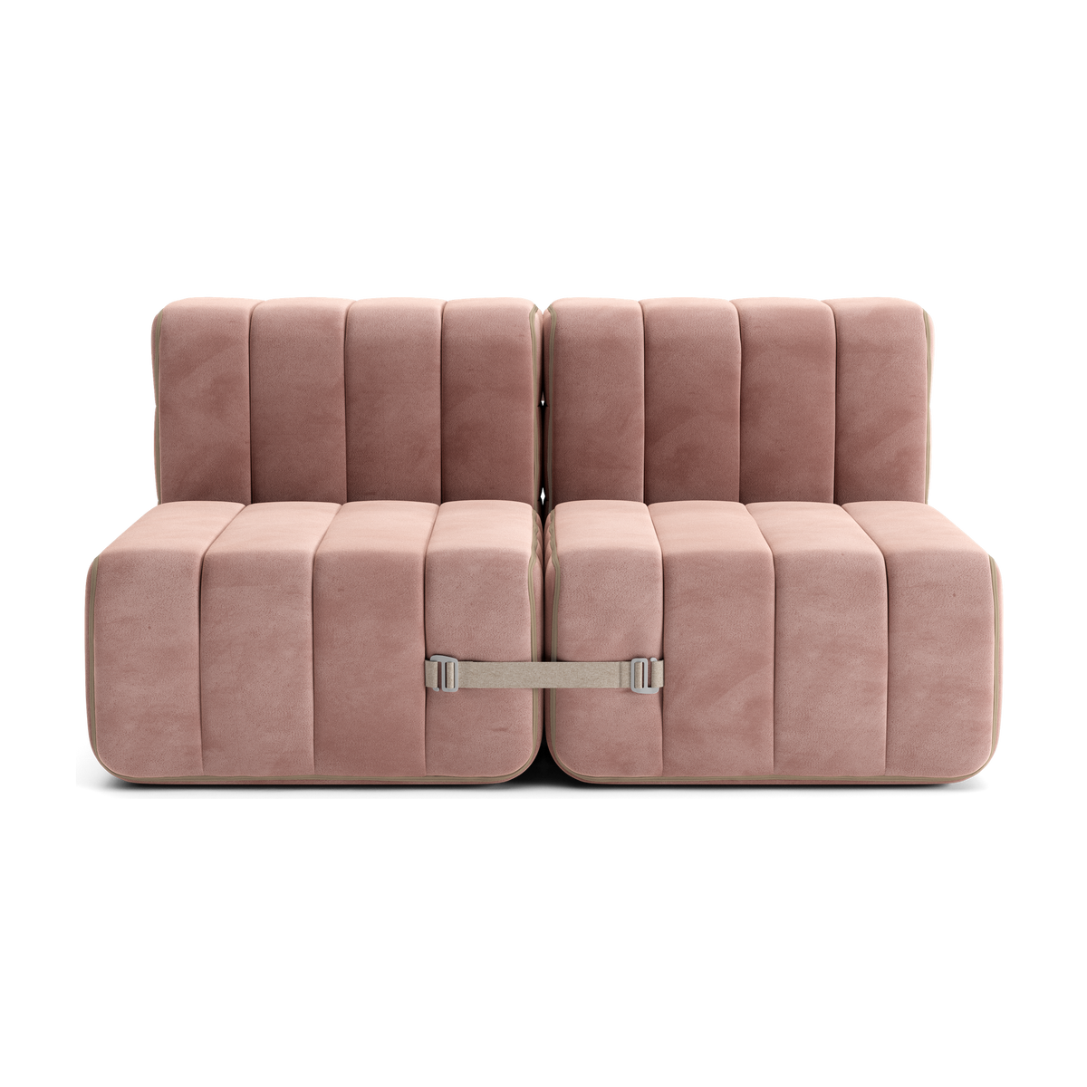 Canapé 2 places en tissu Sera en laine rose 136x102x68cm Curt - Ambivalenz — vue 6