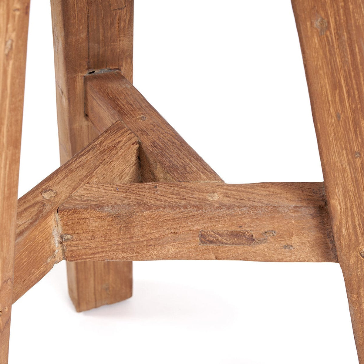 Tabouret de bar de jardin en teck massif naturel 44x44x70cm Fusuma - Bazar Bizar — vue 8
