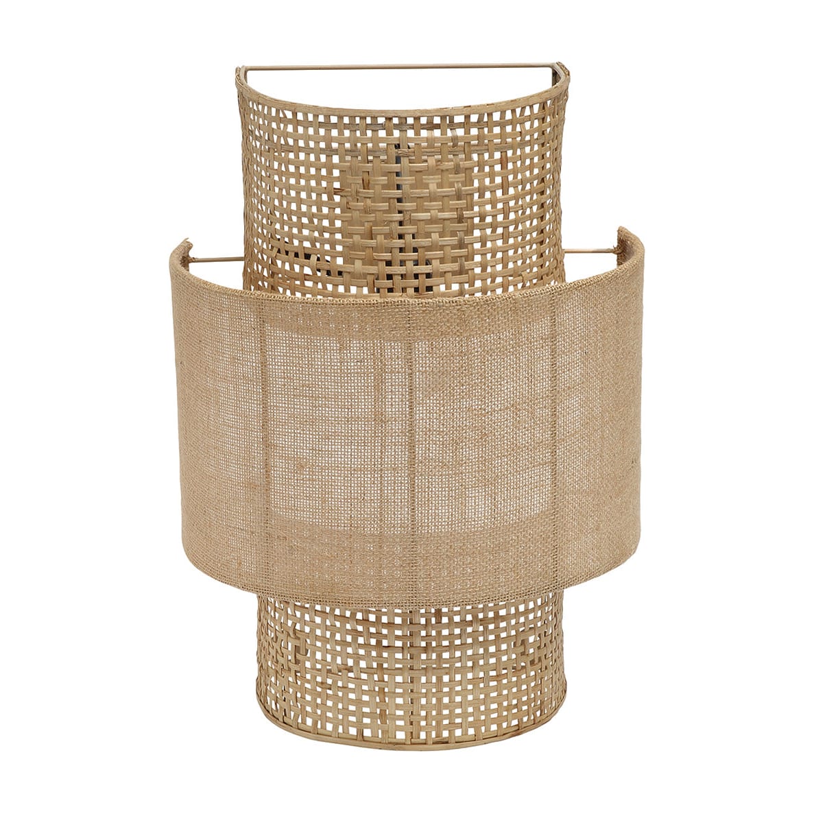 Applique murale en rotin tressé naturel beige 30x41cm Bolly Jute - Bazar Bizar