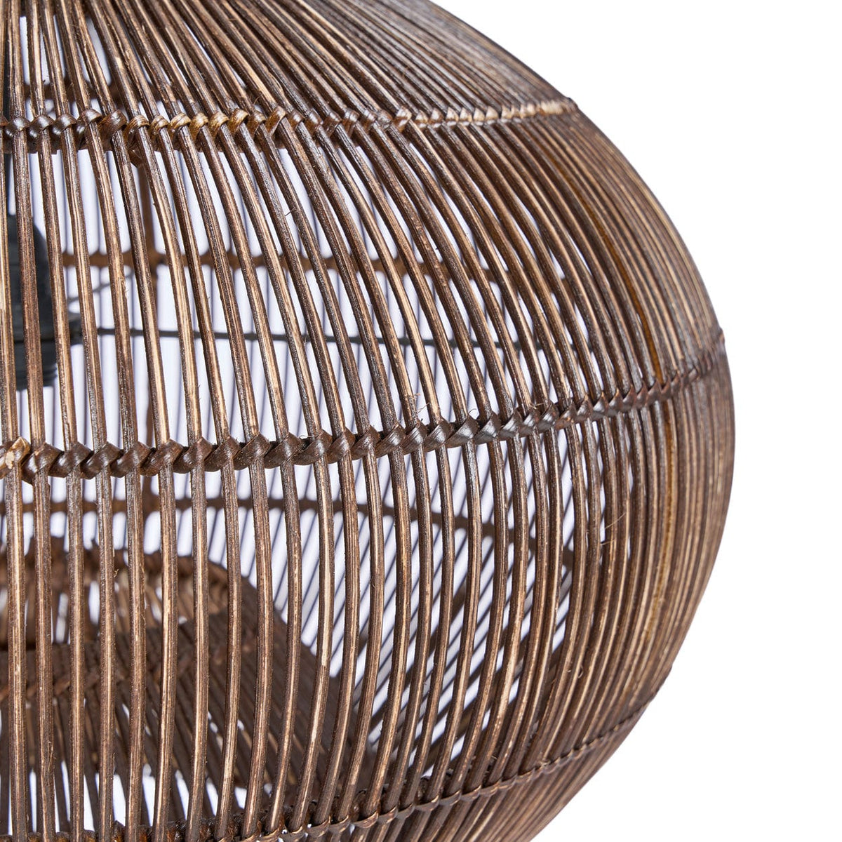 Suspension ronde en bambou tressé brun foncé 48cm Desert Gourd - Bazar Bizar — vue 8