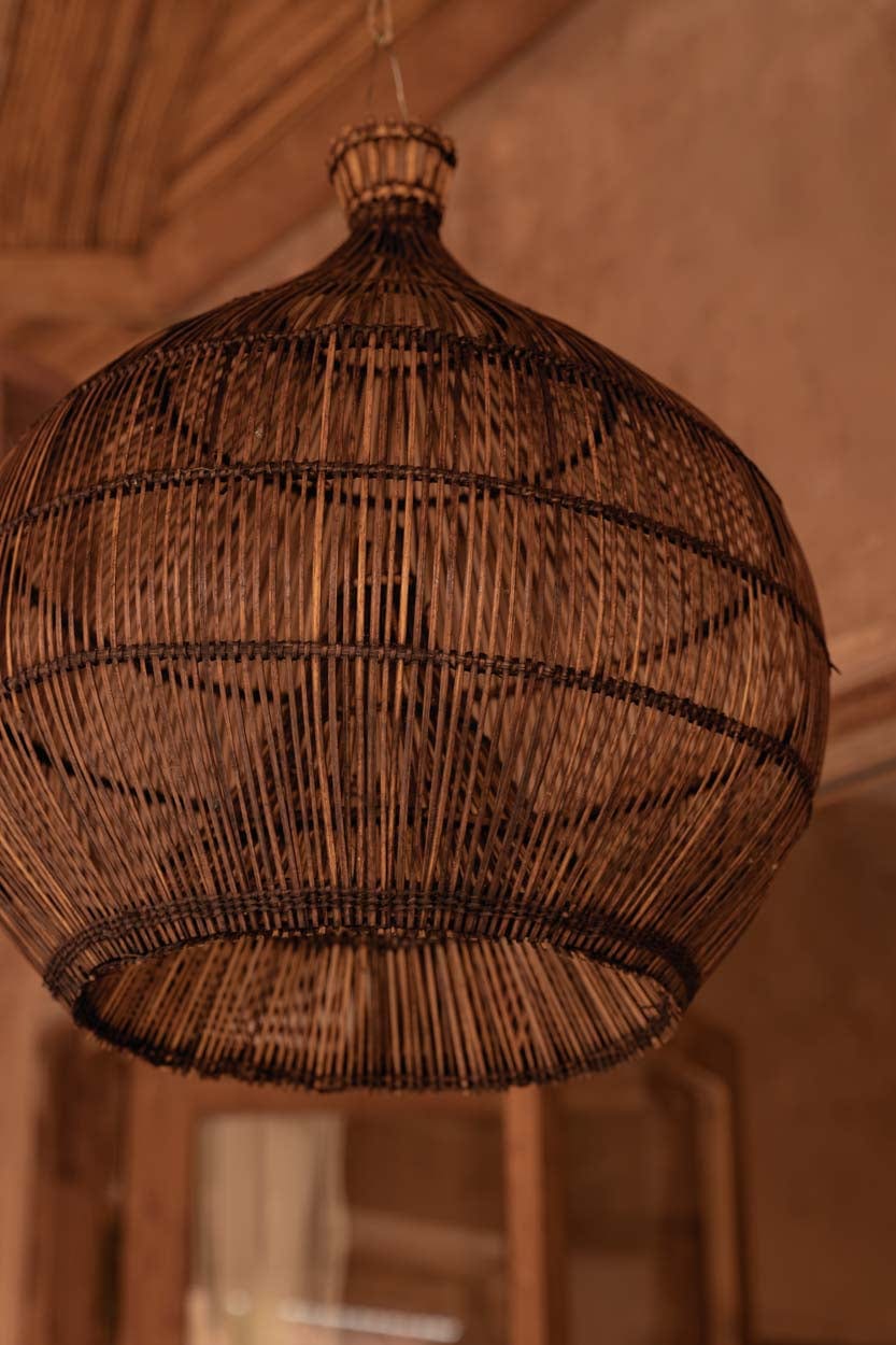 Suspension ronde en bambou tressé brun foncé 48cm Desert Gourd - Bazar Bizar — vue 3