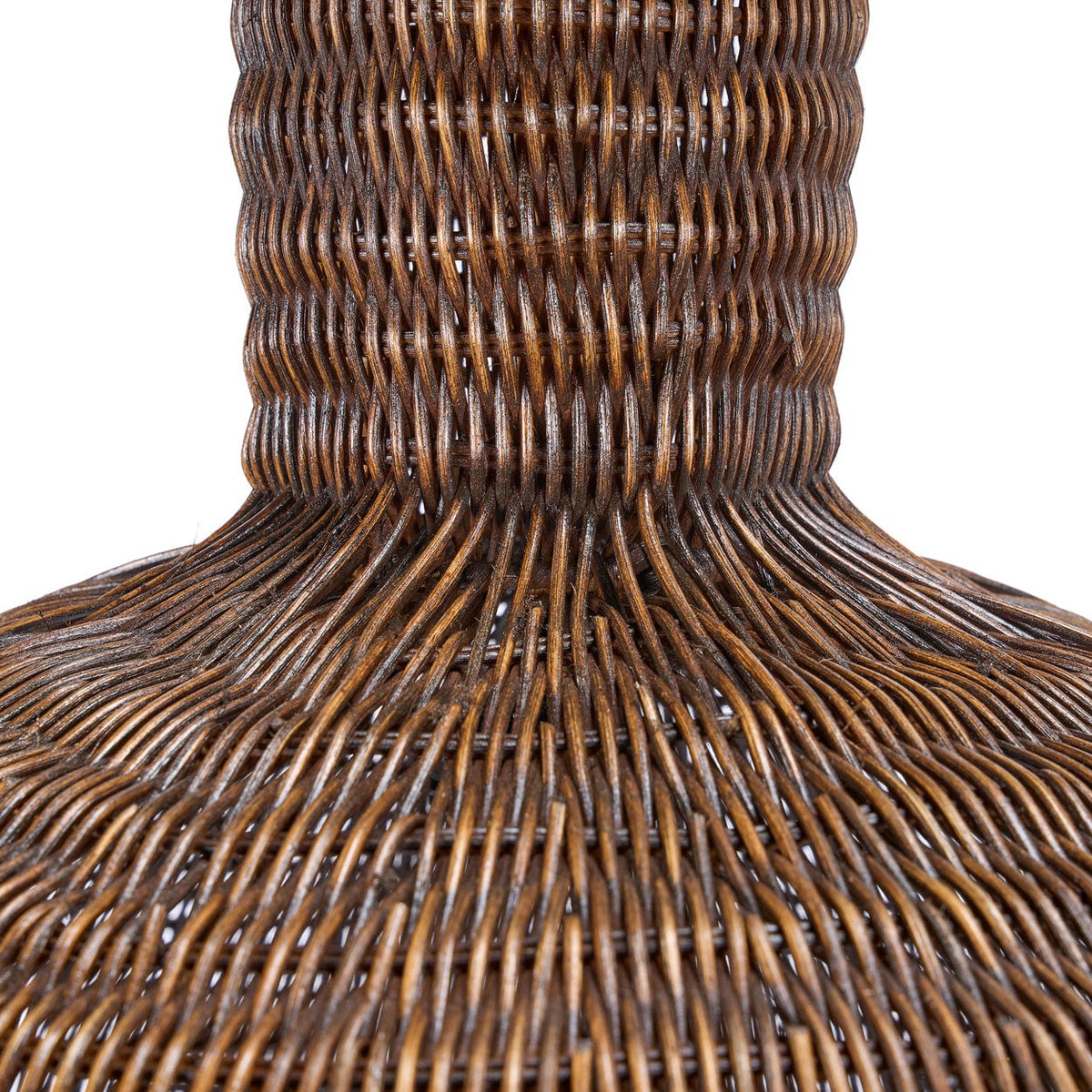 Suspension ronde en rotin tressé marron foncé 100cm Dome - Bazar Bizar — vue 5