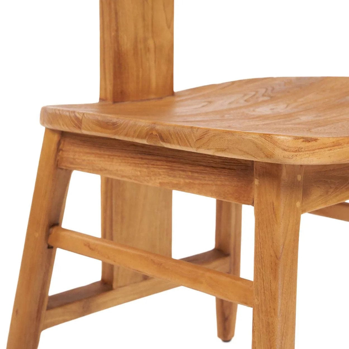 Chaise en bois de teck massif marron 51x49x83cm LovYa - Bazar Bizar — vue 5