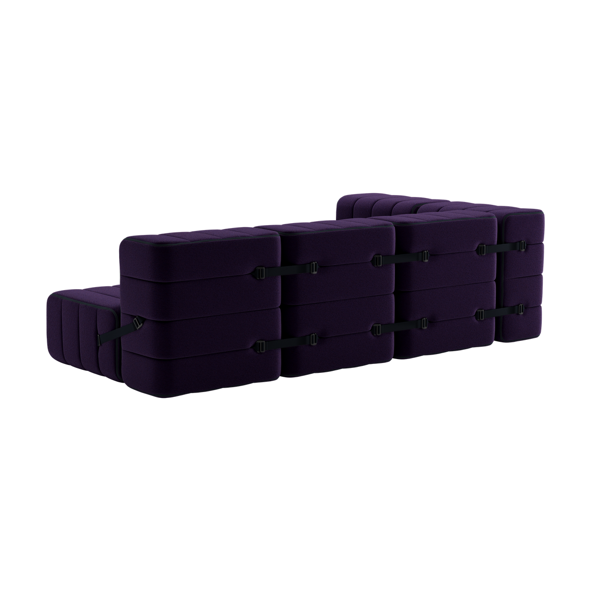 Canapé en tissu Jet violet 238x170x68cm Curt - Ambivalenz — vue 5
