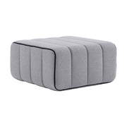 Pouf en tissu Jet gris 68x68x34cm Curt - Ambivalenz