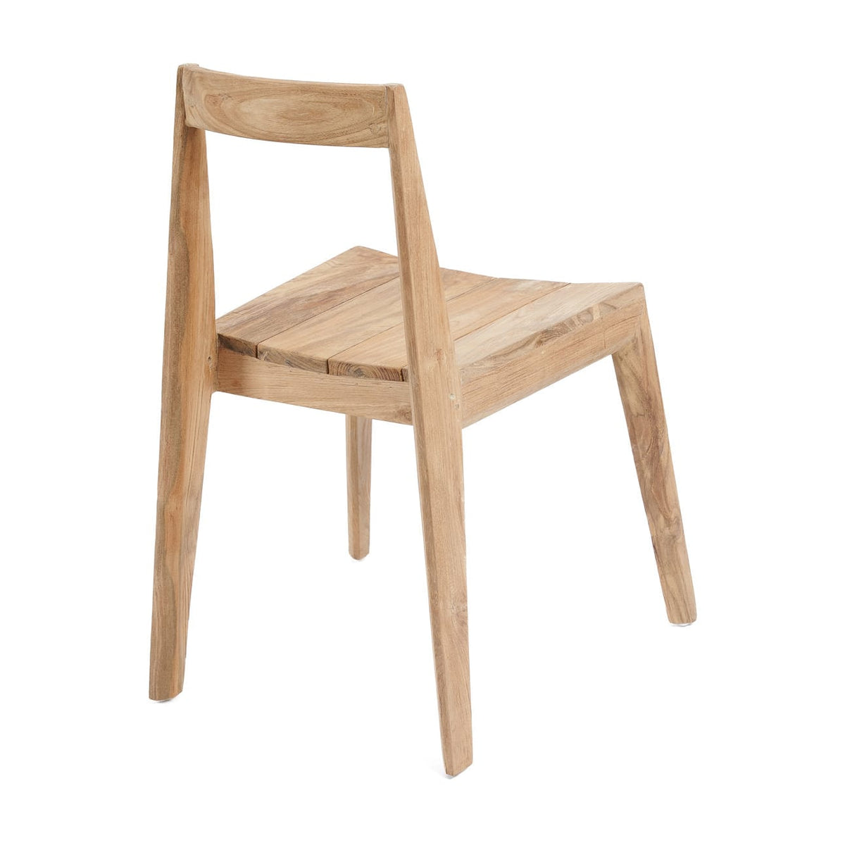 Chaise de jardin en bois de teck massif recyclé naturel 53x55x79cm Paxi - Bazar Bizar — vue 7