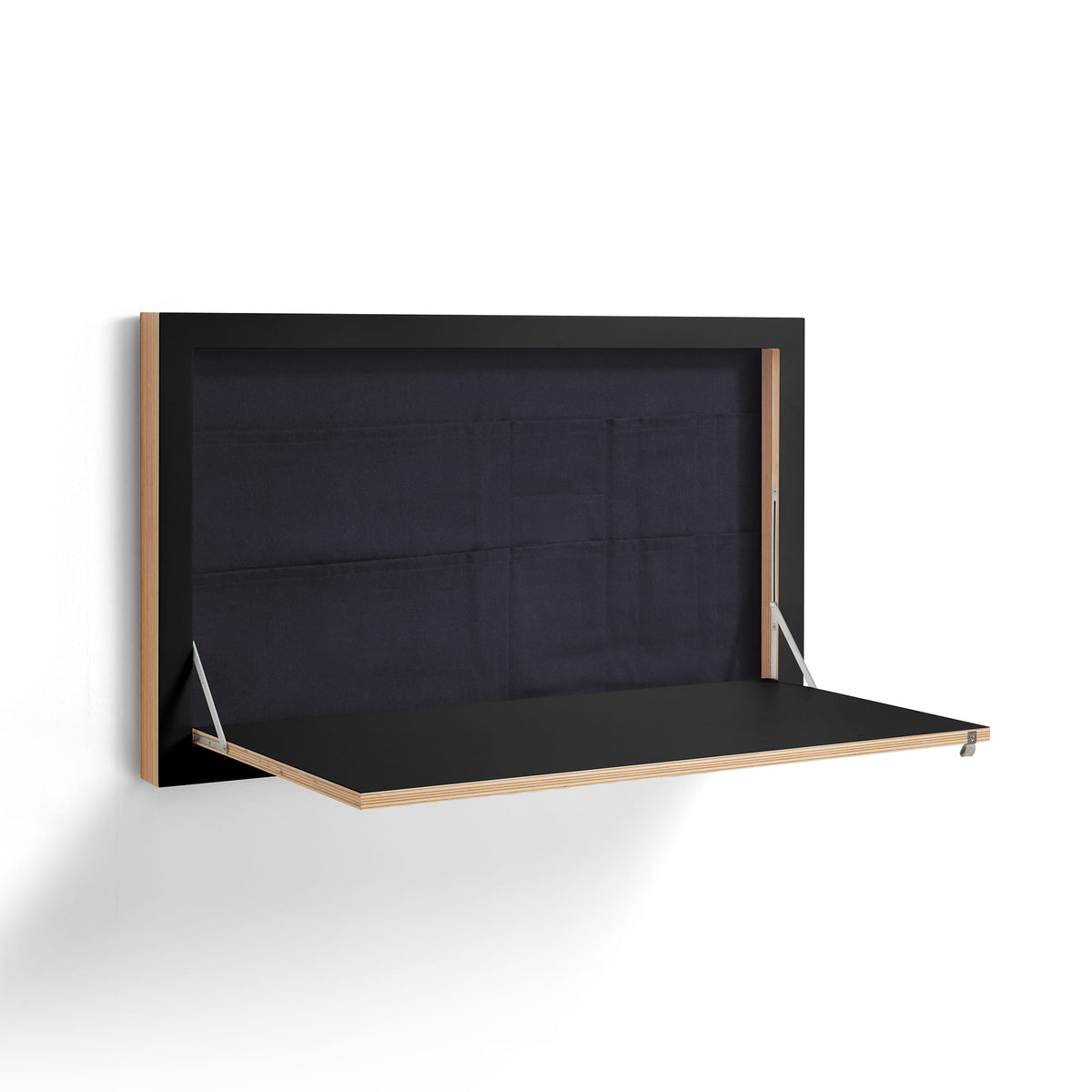 Secrétaire mural en bouleau noir 60x55x100cm Fläpps - Ambivalenz