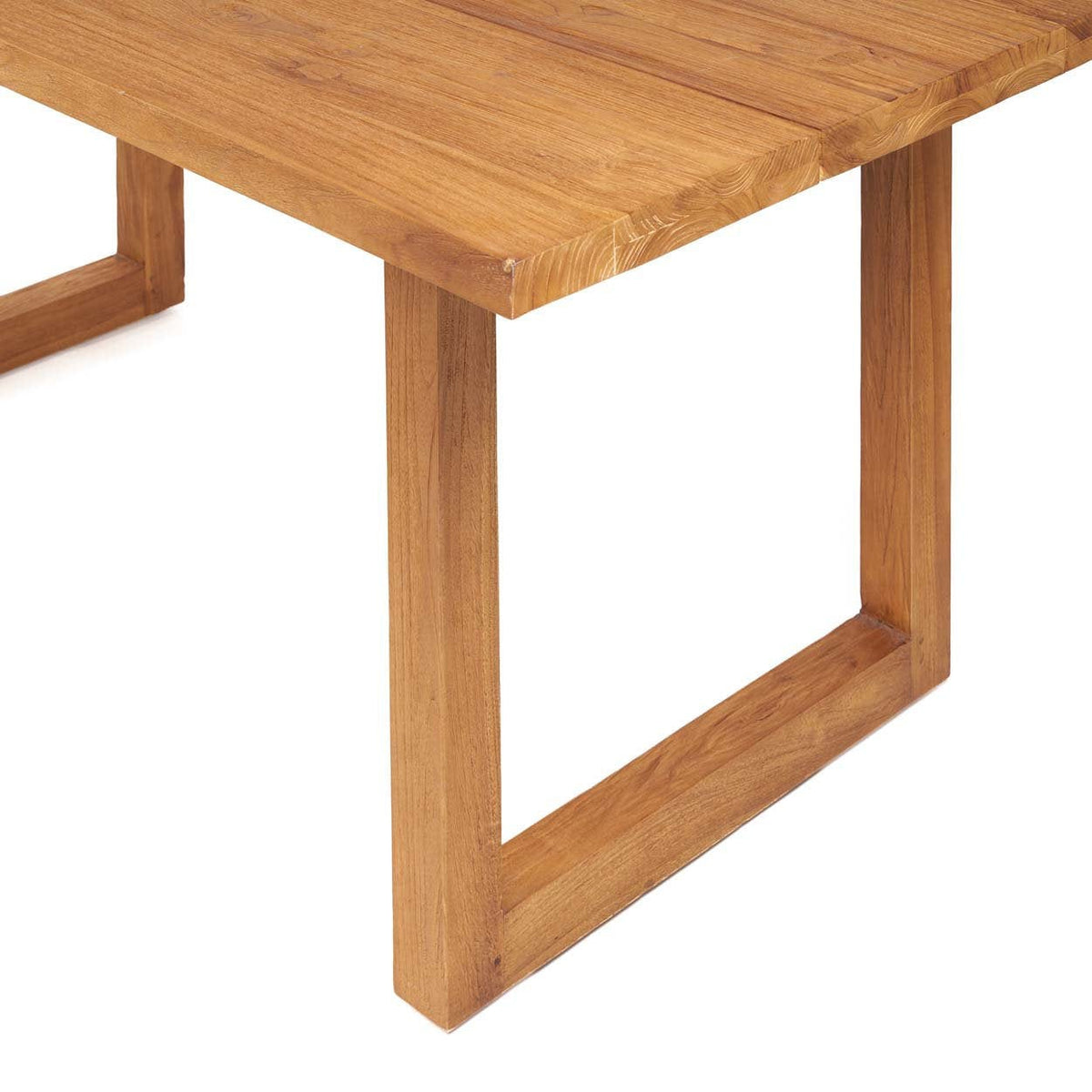 Table de jardin rectangulaire en teck massif naturel marron 180x100x76cm Imola - Bazar Bizar — vue 5