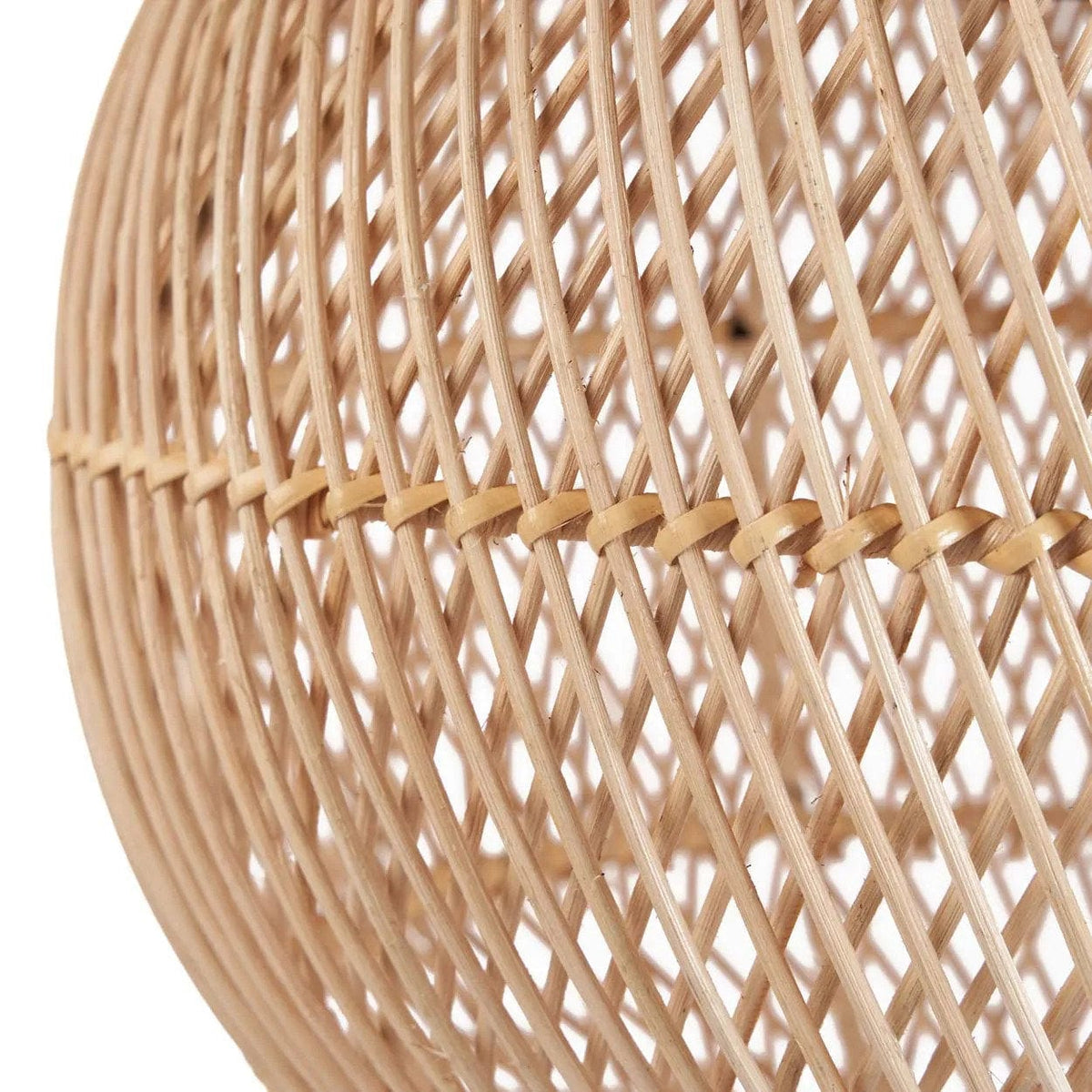 Suspension ronde en rotin tressé naturel 50cm Bubble - Bazar Bizar — vue 6