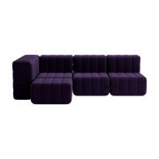Canapé en tissu Jet violet 238x170x68cm Curt - Ambivalenz