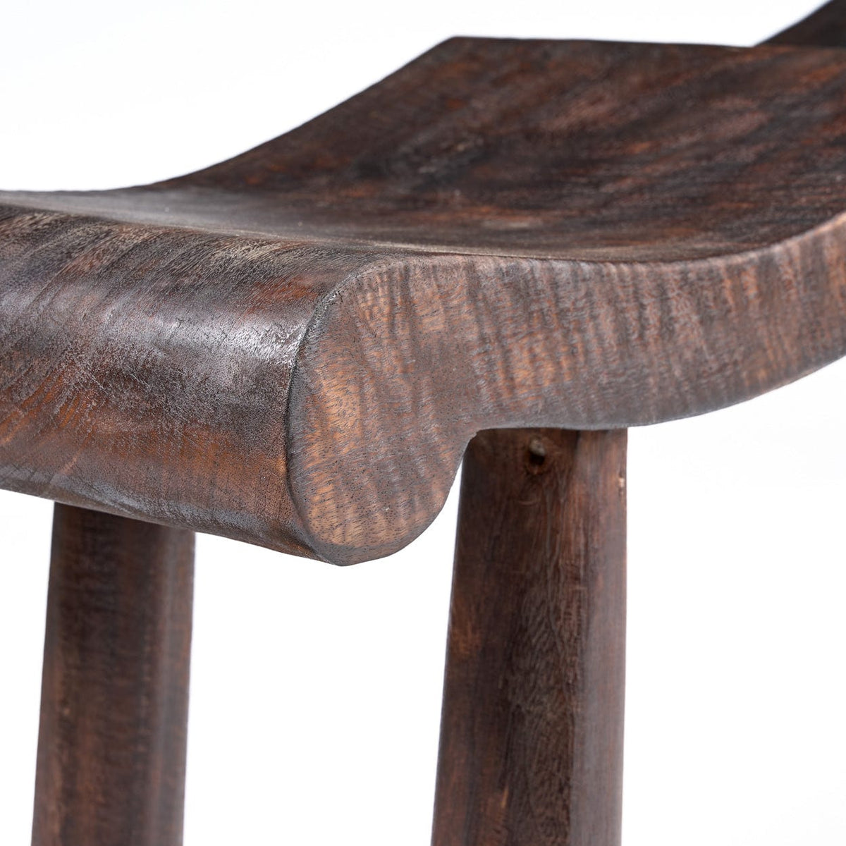 Banc en bois de manguier massif marron foncé 155x35x50cm Lombok Wave - Bazar Bizar — vue 9