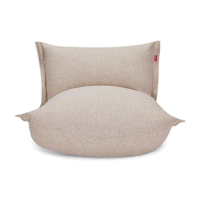 Fauteuil lounge en tissu bouclette beige 102x85x75cm BonBaron Slim - Fatboy — vue 4