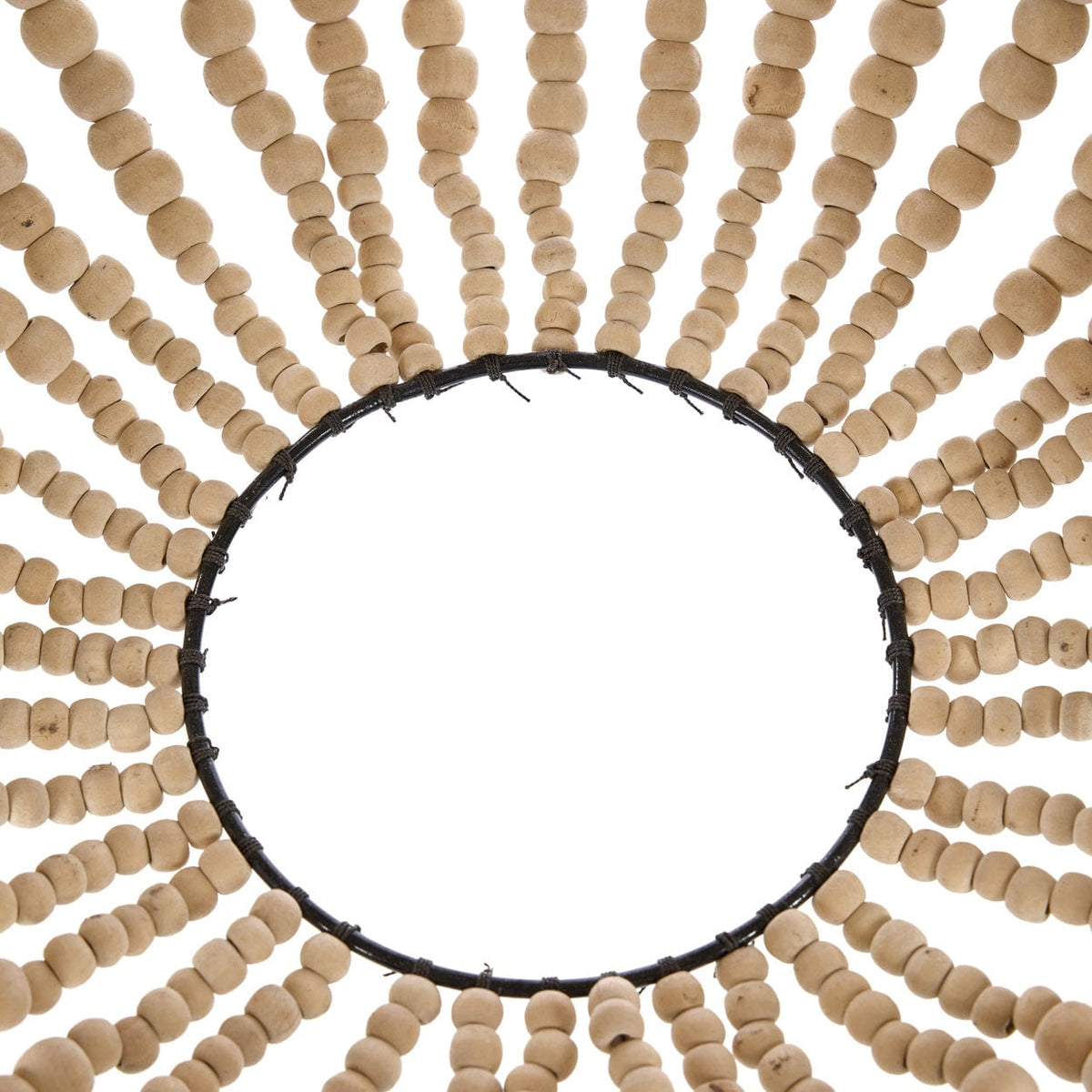 Lustre en perles de bois naturel 40cm Teardrop - Bazar Bizar — vue 6