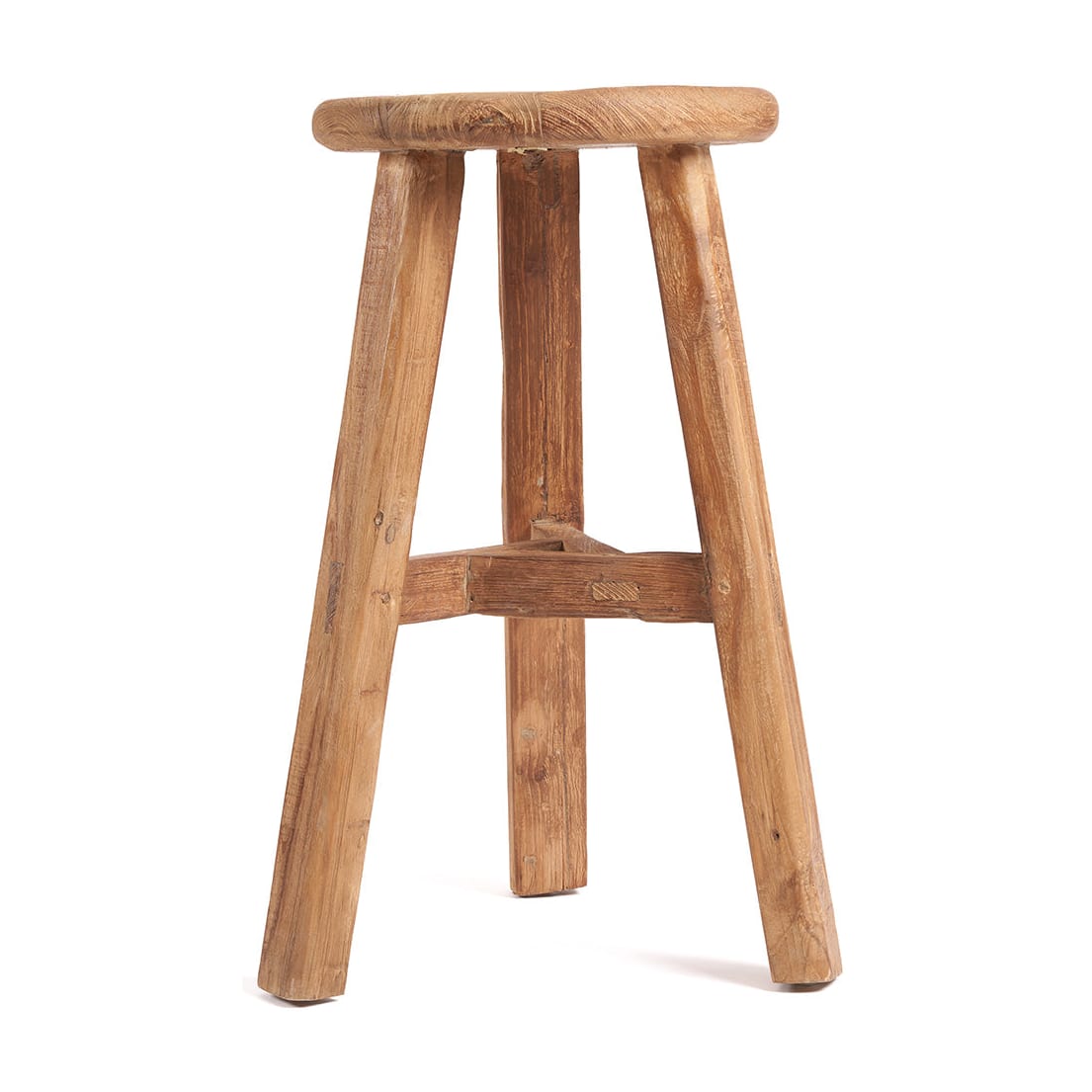Tabouret de bar de jardin en teck massif naturel 44x44x70cm Fusuma - Bazar Bizar