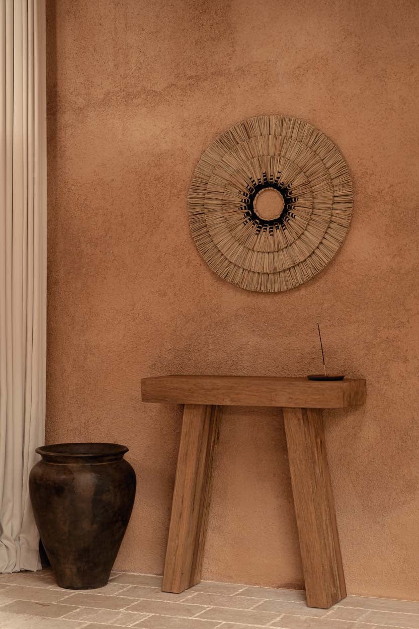 Console en teck massif naturel marron 30x86x87cm Stance - Bazar Bizar — vue 5
