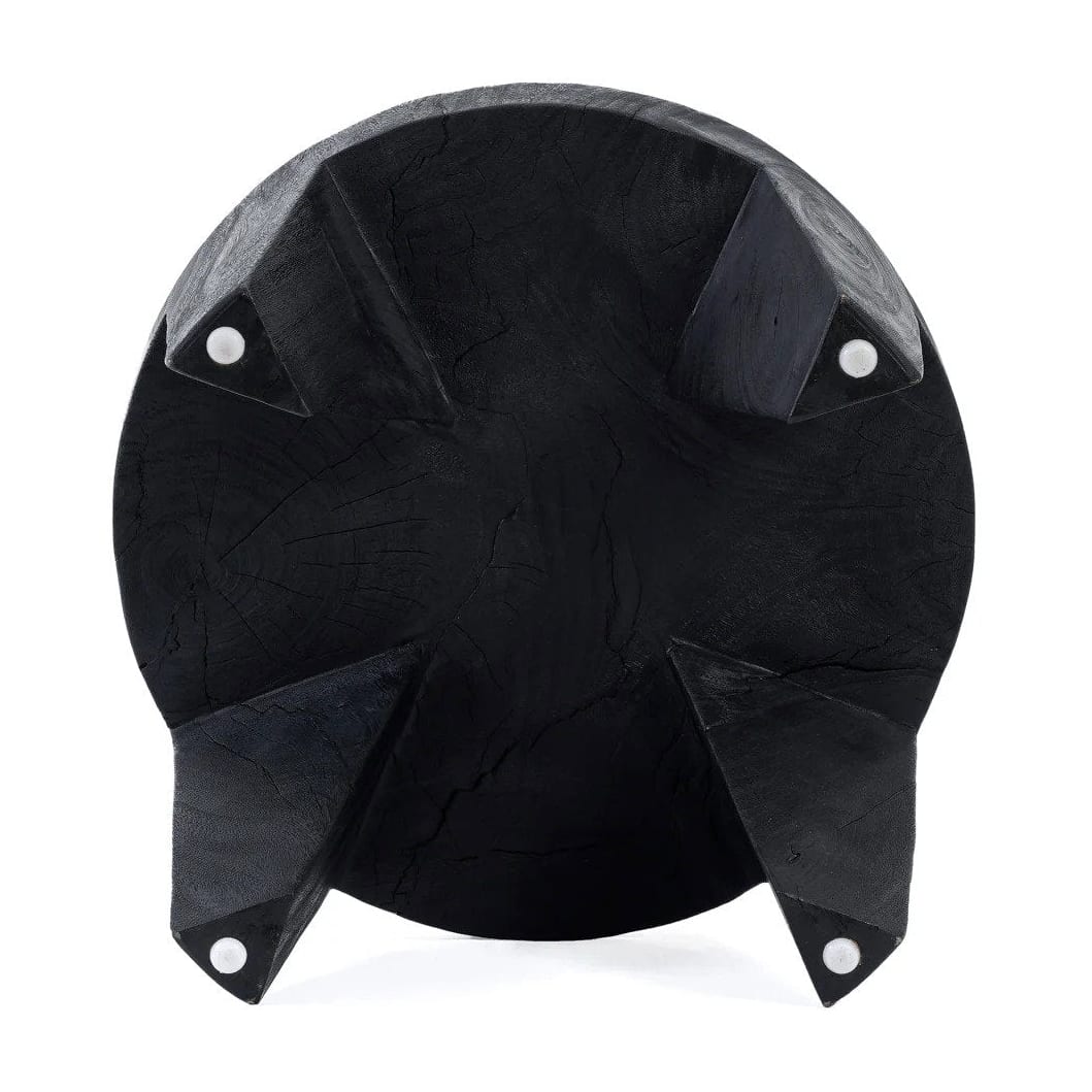 Table basse ronde en bois de suar noir 61x61x40cm Madero - Bazar Bizar — vue 7