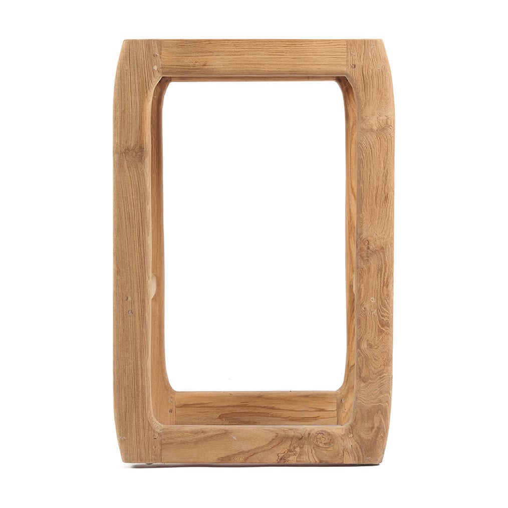 Tabouret de bar en teck naturel recyclé marron 42x42x70cm Ithaca - Bazar Bizar — vue 5