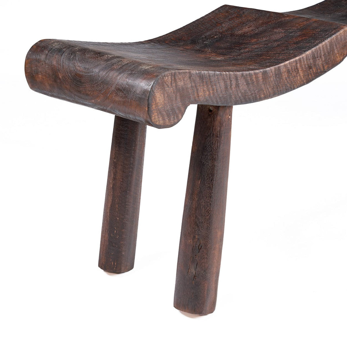 Banc en bois de manguier massif marron foncé 155x35x50cm Lombok Wave - Bazar Bizar — vue 6