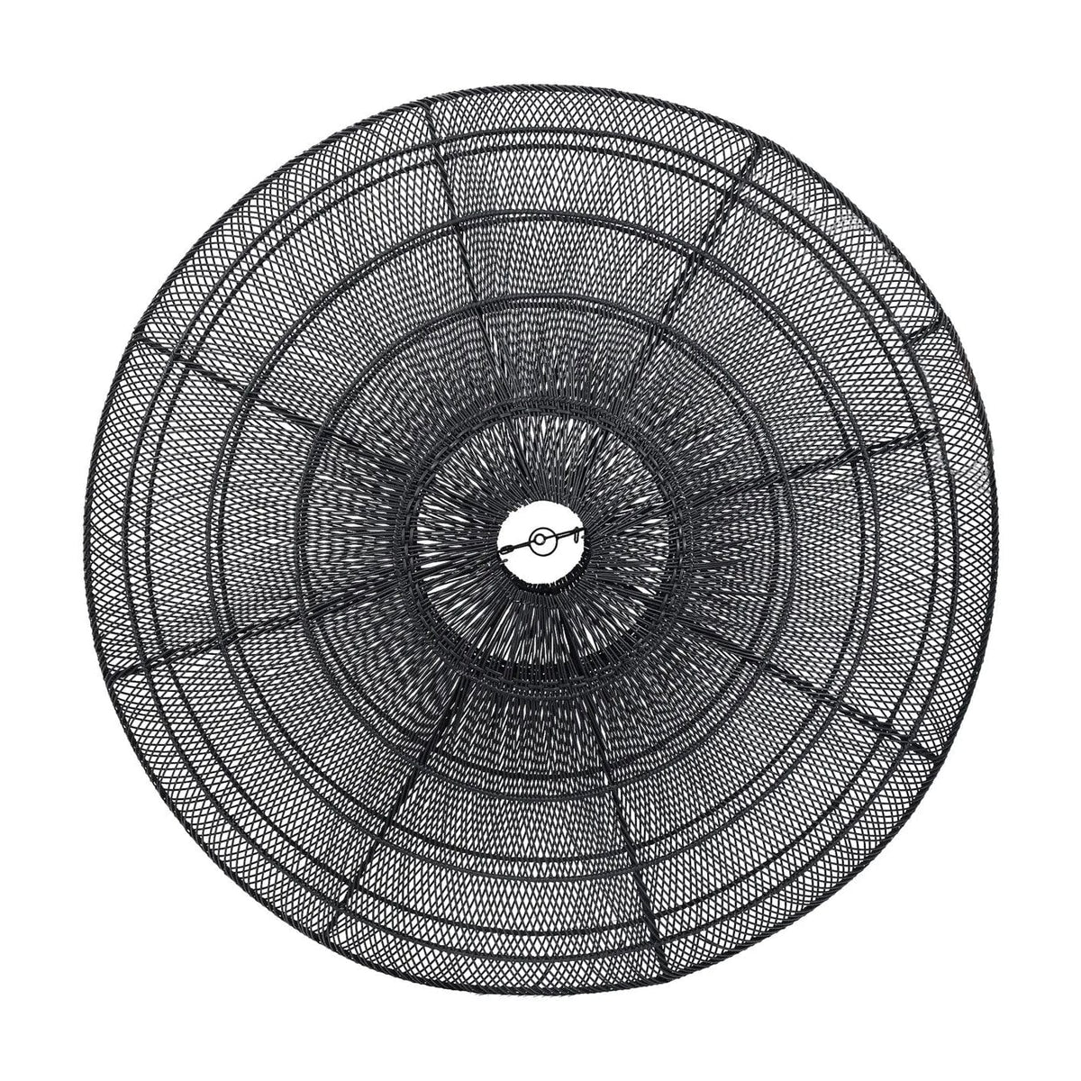 Suspension ronde en rotin tressé noir 150cm Macaron - Bazar Bizar — vue 7