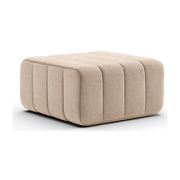 Module en tissu velours Barcelone beige 68x68x34cm Curt - Ambivalenz