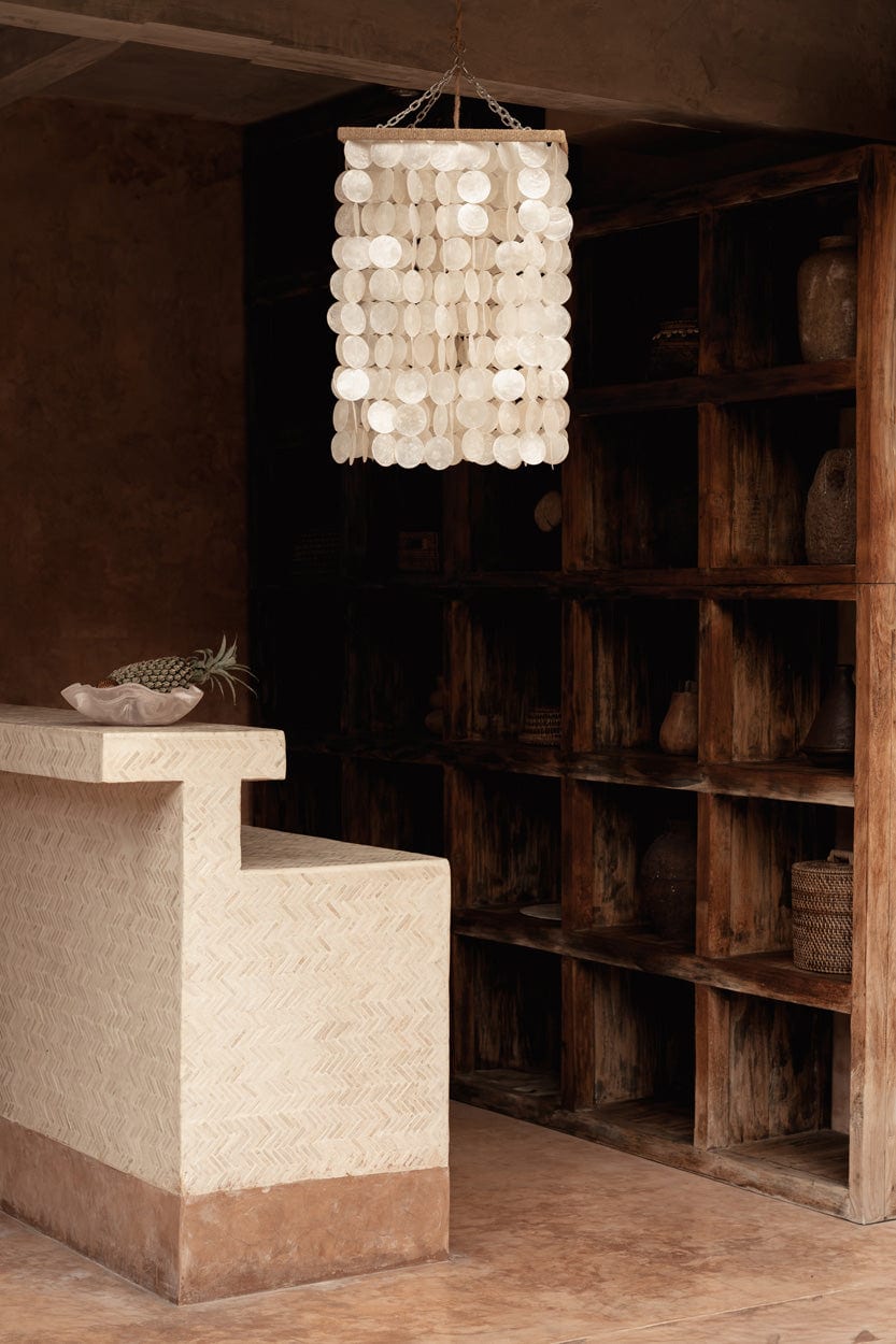 Lustre en coquillage beige 40cm Moonlit Whispers - Bazar Bizar — vue 2