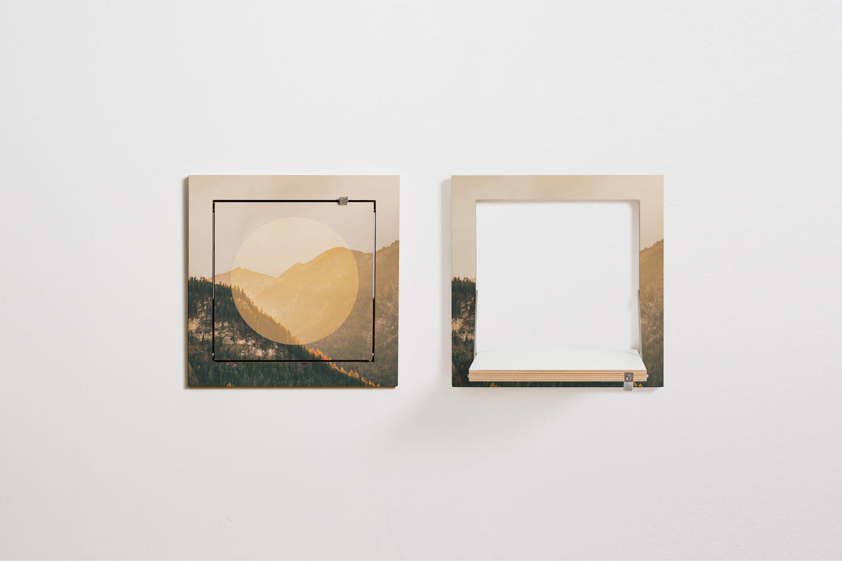 Étagère murale en bouleau jaune 40x31x40cm Fläpps Alps - Ambivalenz — vue 5