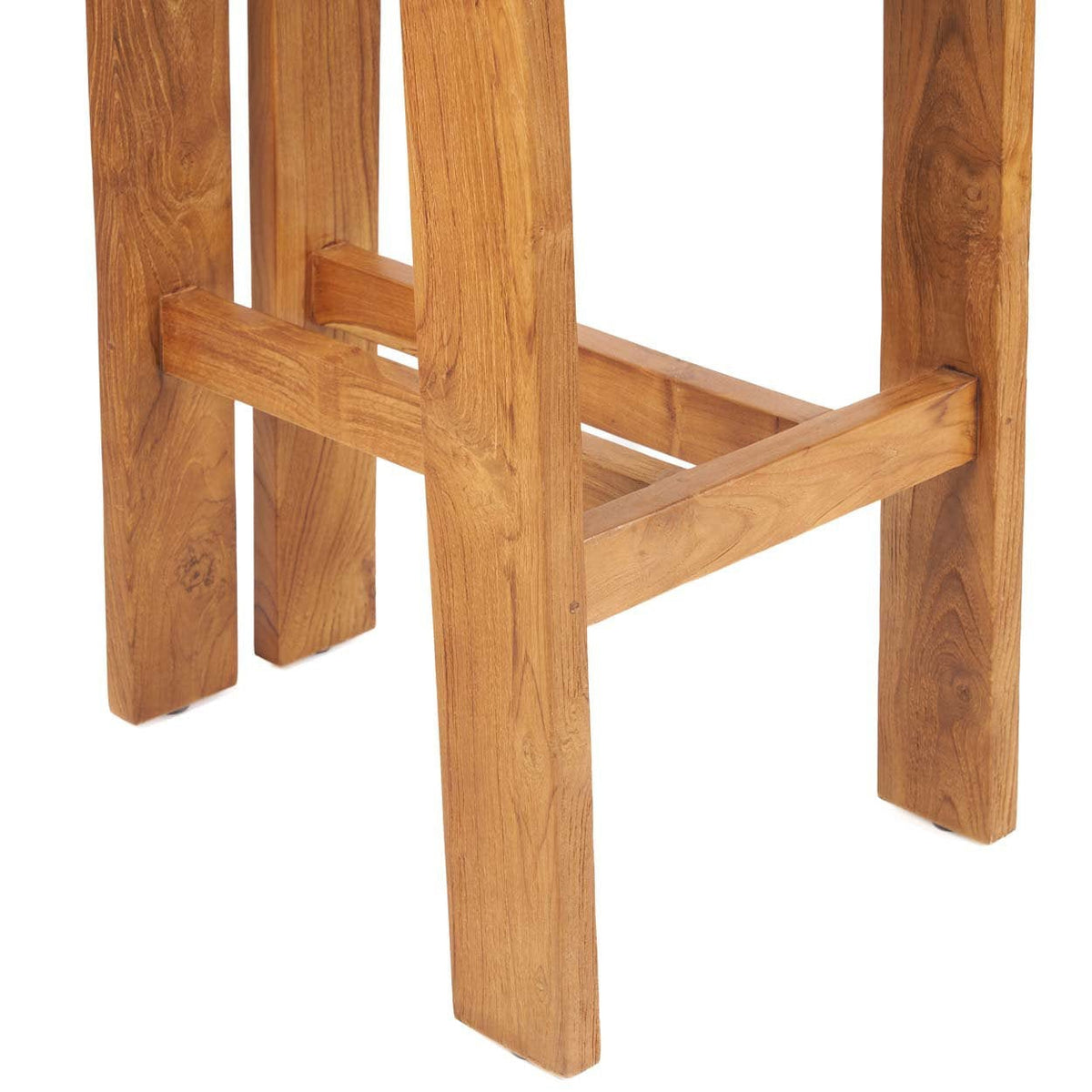 Tabouret de bar en teck massif naturel marron 46x58x108cm Sama Sama - Bazar Bizar — vue 6